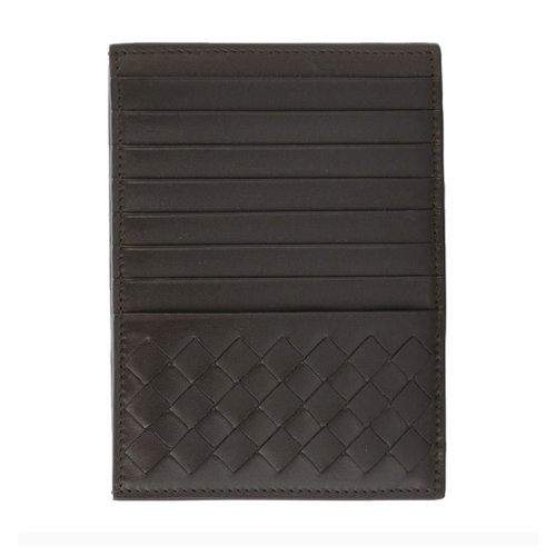 Bottega Veneta/葆蝶家 中性棕色小牛皮卡片夾162156VQ1311301