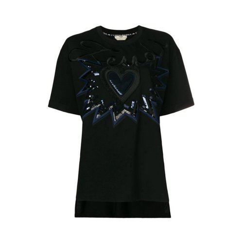  FENDI/芬迪 女士黑色棉質(zhì)短袖T恤 FS7011 A279 F0GME PLFSX