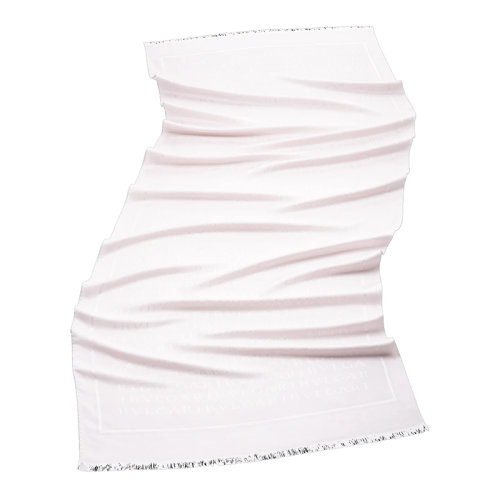 BVLGARI/寶格麗 女士Lettere Maxi羊毛和精美的白色絲綢圍巾241419