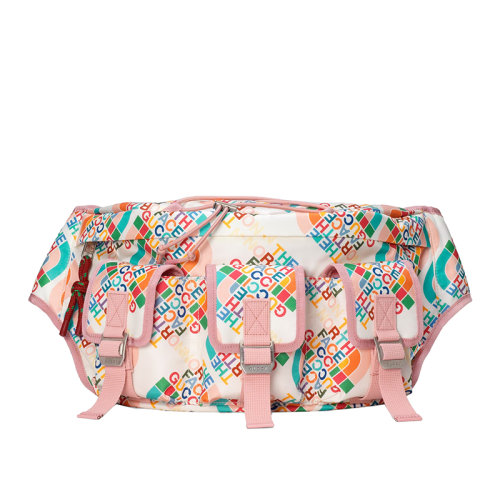 GUCCI/古馳 22新款北面聯(lián)名系列 男女同款大號黑色飾綠色細節(jié)多色尼龍聯(lián)名主題印花單肩腰包650297UNHCN9165