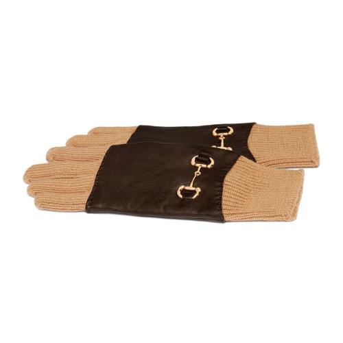  GUCCI古馳 22年秋冬 女士 飾馬銜扣羊毛手套 678921 3SAA6 2065