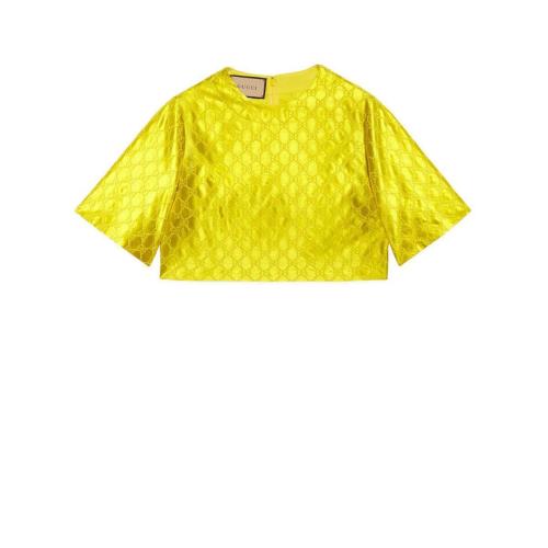  GUCCI古馳 22年秋冬 女士 GG刺繡真絲上衣 681569 ZAIDC 7278