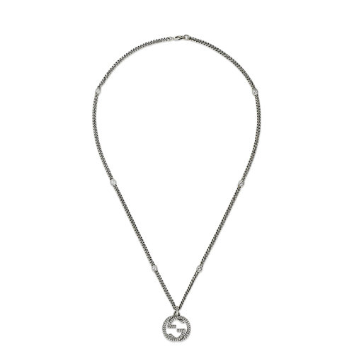 GUCCI/古馳  925純銀雙G吊墜復(fù)古項(xiàng)鏈678651J84000728