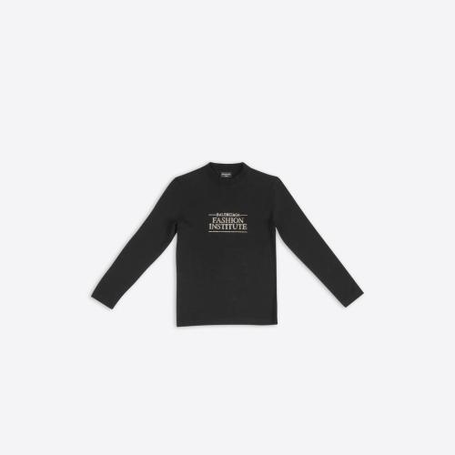  BALENCIAGA巴黎世家 22年春夏 女士 長袖T恤 Womens Fashion Institute Fitted Long Sleeve T-