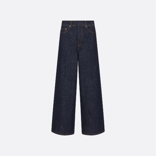  DIOR迪奧 22年秋冬 女士 牛仔褲 Jean cropped evase Dior?8， D07 222P07A3524_X5651