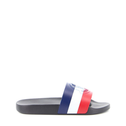 Moncler/蒙克萊 蒙口男鞋 男士浮雕徽標(biāo)拼色時(shí)尚百搭涼拖一字拖 4C7000001A49998