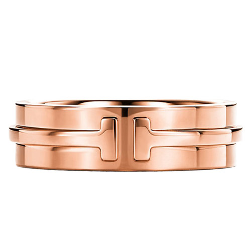 Tiffany & Co./蒂芙尼 18K金 玫瑰金 寬式戒指GRP09007