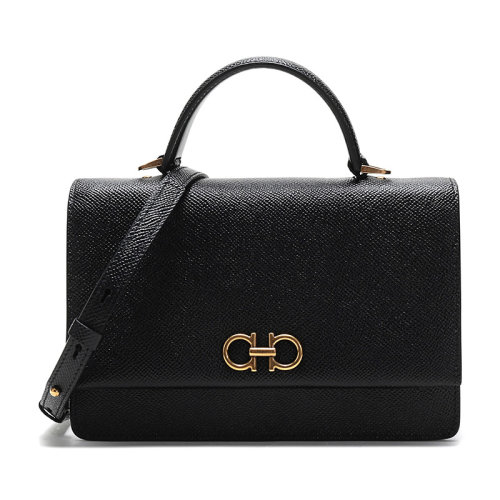 SalvatoreFerragamo/菲拉格慕 女士牛皮GANCINI迷你手提單肩斜挎包 22D866