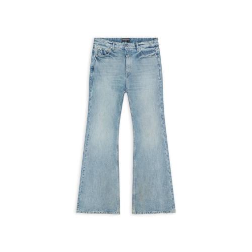  BALENCIAGA巴黎世家 22年秋冬 女士 牛仔褲 FLARED TROUSERS 697829TMW260443