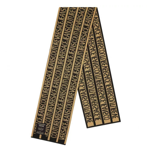 VERSACE JEANS/范思哲牛仔  男女同款棕黑拼色羊毛時尚百搭徽標花紋圍巾/披肩圍巾  E71YA2H50-EZG024-EG89