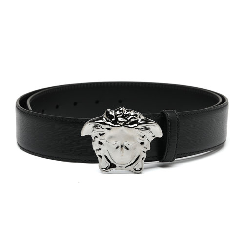 VERSACE/范思哲 美杜莎金屬頭帶扣式牛皮革男士腰帶皮帶10013401A00593
