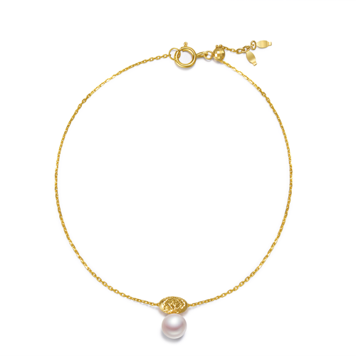 zhuella/珠艾樂(lè) 立體線雕日本akoya海水珠手鏈