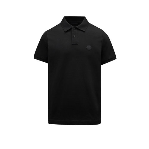 Moncler/蒙克萊 22年秋冬新款 男士黑色純棉徽標(biāo)貼片短袖polo衫H20918A0000784556999