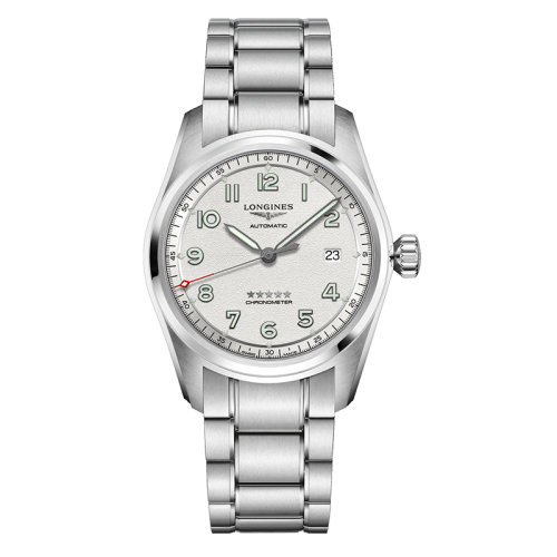 LONGINES/浪琴 先行者系列 男士銀色自動機械精鋼表殼和表帶腕表40毫米L3.810.4.73.9