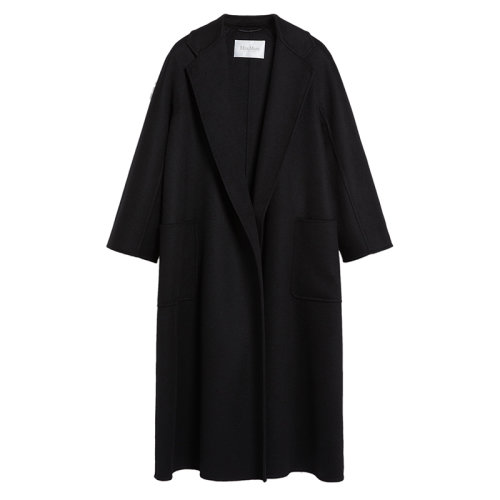 MaxMara/麥絲瑪拉 22年秋冬新款 LUDMILL系列 女士黑色羊絨大衣1016052906004