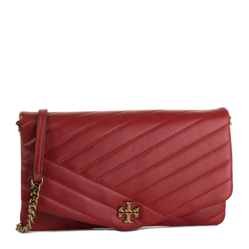Tory Burch/湯麗柏琦  女士紅色羊皮絎縫單肩包斜挎包鏈條包女包 56824-611