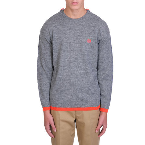  LOEWE/羅意威  男士針織衫/毛衣 百搭 LOGO 男性 灰色圓領(lǐng)羊毛 男士針織衫/毛衣 H526333X61-1315