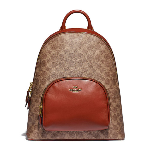 COACH/蔻馳 經(jīng)典標(biāo)志帆布/配皮CARRIE雙肩包 1028