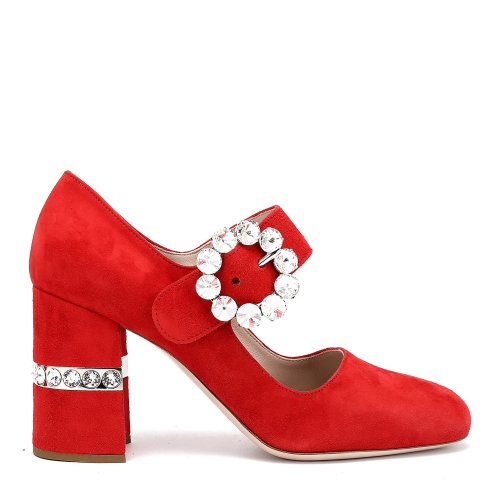 MIUMIU 純色 金屬裝飾 時尚 女士高跟鞋 5I166C 3H43 F0011