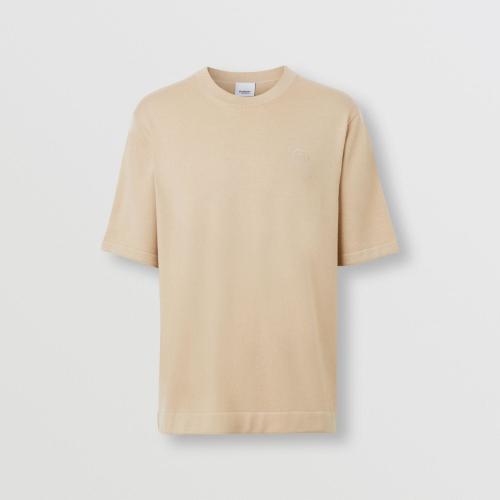  BURBERRY 22年秋冬 男士 專屬標(biāo)識(shí)裝飾絲毛混紡短袖上衣 80548901