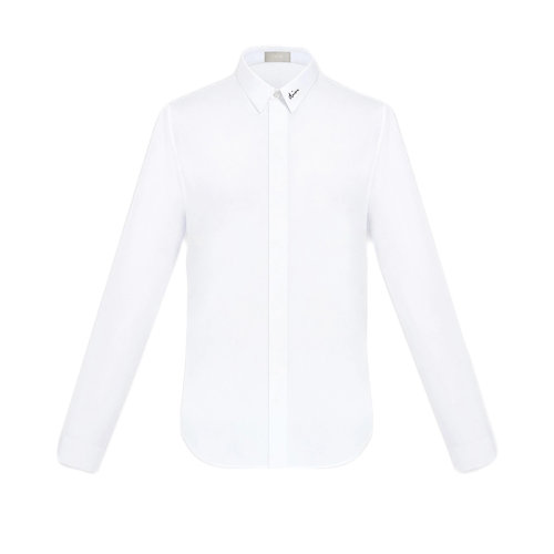 DIOR/迪奧  新款男士Dior簽名白色棉府綢長袖襯衫 463C541W6680_C089