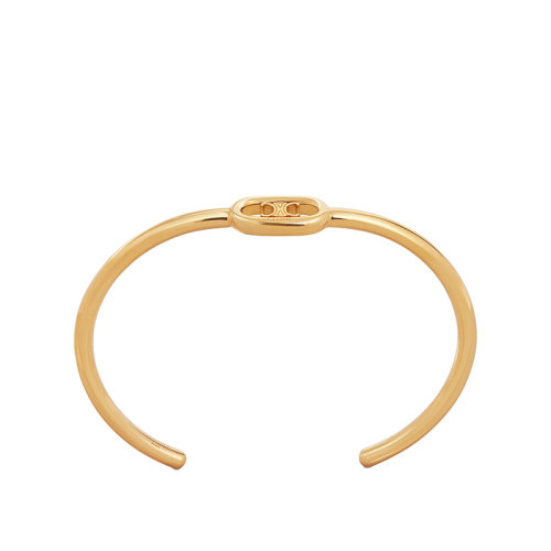 CELINE/賽琳 MAILLON TRIOMPHE系列 金色飾面黃銅簡(jiǎn)約細(xì)手鐲46X536BRA.35OR