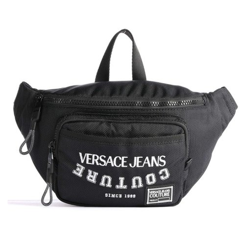 VERSACE JEANS/范思哲牛仔  男包男士黑色聚酯纖維時尚簡約徽標(biāo)胸包腰包  EE1YWAB3A-E71893-E899