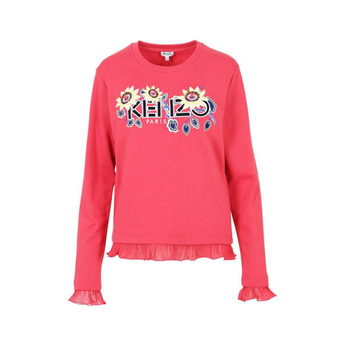 KENZO/高田賢三  凱卓女裝 花卉圖案 品牌字母LOGO 女士棉質(zhì)時(shí)尚圓領(lǐng)秋冬衛(wèi)衣 F962SW711962.27