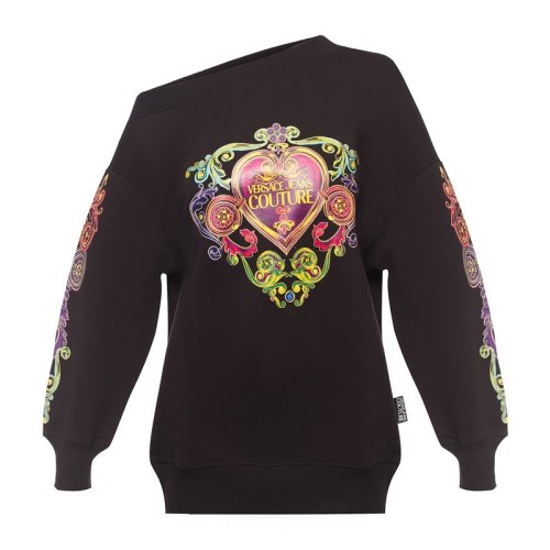  VERSACE JEANS COUTURE 女士黑色棉質(zhì)衛(wèi)衣 B6HVB70E 30310 899 PLFSX