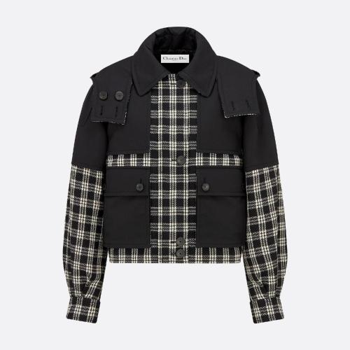  DIOR迪奧 22年秋冬 女士 大衣 Caban a capuche 257C54A1244_X9330