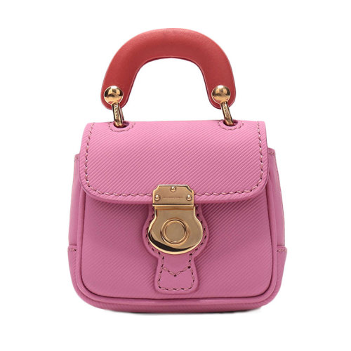 BURBERRY/博柏利  巴寶莉女包 女士粉色皮質(zhì)時(shí)尚翻蓋零錢包手提包 80001861