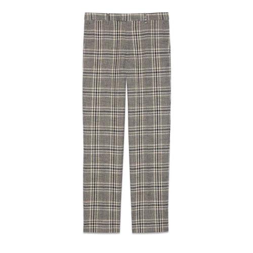  GUCCI古馳 22年秋冬 男士 Gucci HA HA HA特別系列格紋長褲 726333 ZAC6B 4632