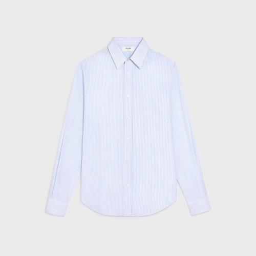  CELINE賽琳思琳 22年秋冬 男士 長袖襯衫 CHEMISE LOOSE POPELINE COTON 2C863088S.01XL
