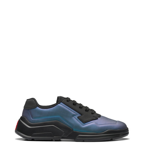 PRADA/普拉達(dá) 22年新款 Polarius系列 男士黑色/彩虹色注塑橡膠材料未來(lái)主義款式設(shè)計(jì)運(yùn)動(dòng)鞋4E3566_3LED_F02VJ