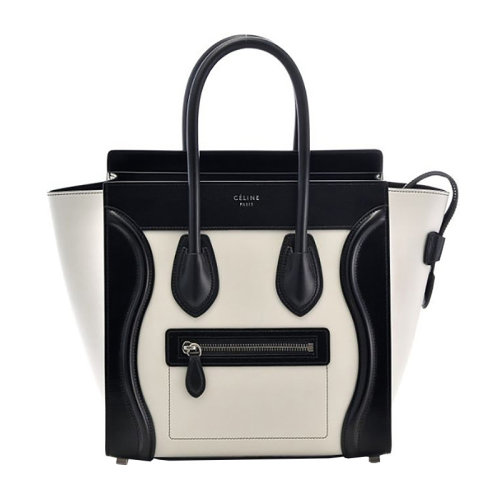 CELINE/賽琳 女包 時(shí)尚百搭 女士拼色皮質(zhì)笑臉包手提包 167793AIS.38 AW