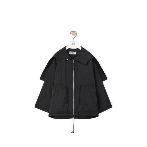  LOEWE羅意威 22年秋冬 女士 夾克 Anagram jacquard hooded jacket in nylon S359Y02X61-1100