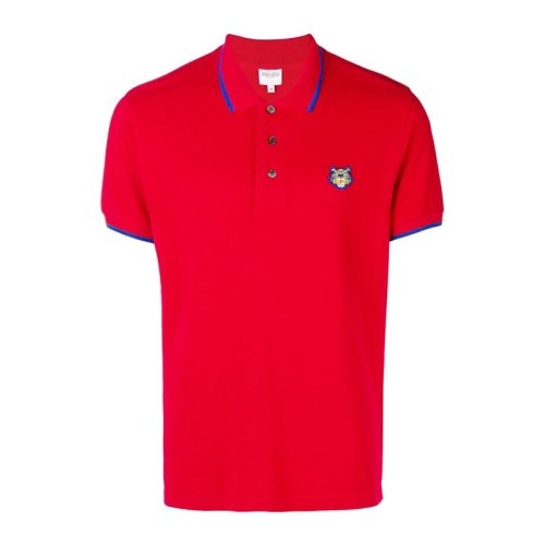 Kenzo/高田賢三   男裝 服飾 純棉虎頭圖案時(shí)尚男士短袖POLO衫虎頭胸標(biāo)