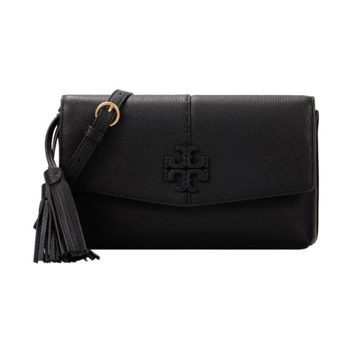 Tory Burch/湯麗柏琦  TB女包 MCGRAW系列鵝卵石紋皮質(zhì)雙T LOGO單肩斜挎包 64456