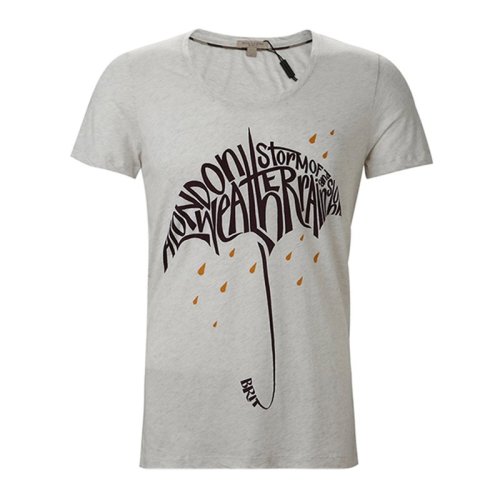  BURBERRY/博柏利 女士灰色棉質(zhì)短袖T恤 3970195 PLFSX