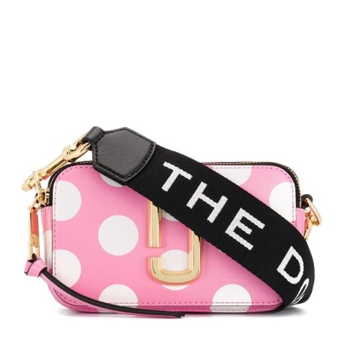 MARC JACOBS/馬克·雅可布 女士皮革波點(diǎn)時(shí)尚寬肩帶單肩斜挎包相機(jī)包