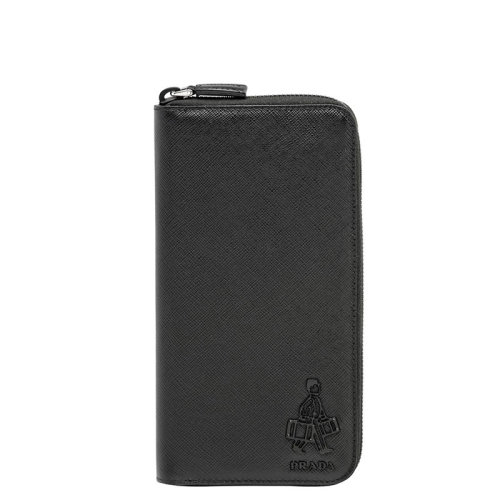 PRADA/普拉達 男士 男包 黑色皮革時尚卡包錢包 2ML317-2AHF-F0002