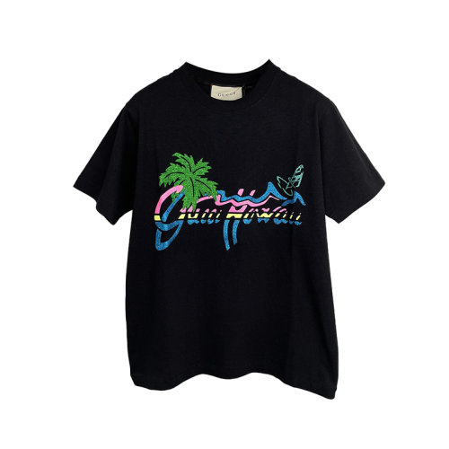 Gucci 古馳 夏威夷印花圓領(lǐng)短袖女士T恤