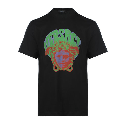 VERSACE/范思哲22春夏美杜莎徽標(biāo)印花男士短袖T恤10039161A02788
