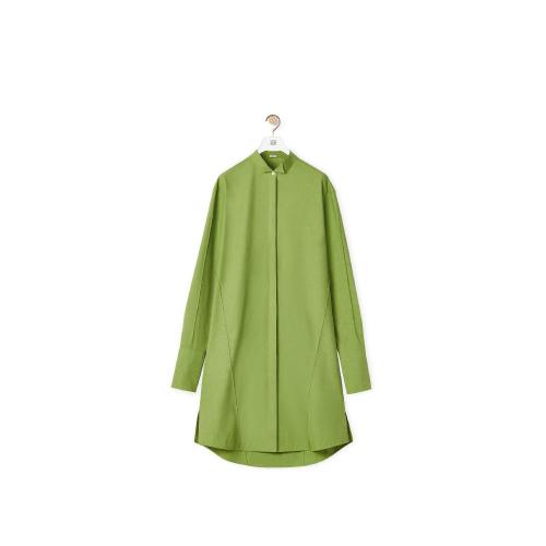  LOEWE羅意威 22年秋冬 女士 連衣裙 Pleated shirt dress in cotton S359Y09X77-6905