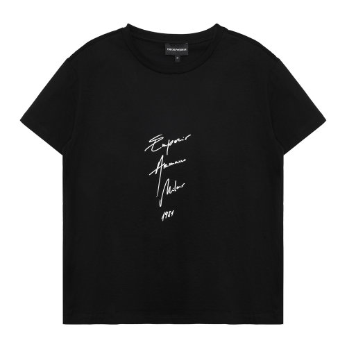 Emporio Armani/安普里奧阿瑪尼 黑色logo 女士短袖T恤 3K2T7B-2J95Z-0999