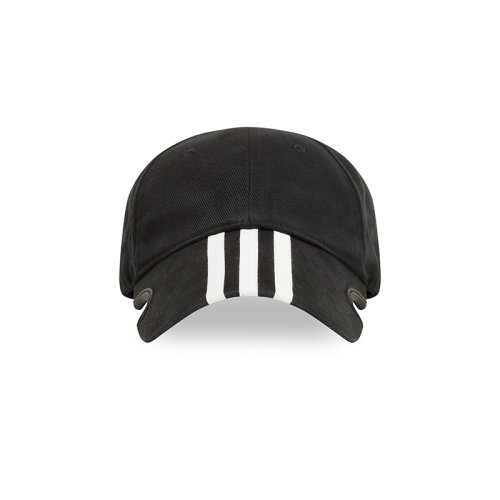 Balenciaga/巴黎世家 22年秋冬新款 ADIDAS聯(lián)名Speed系列 男士黑色純棉三條紋棒球帽712160410B21077