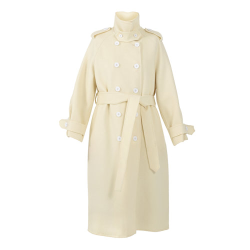 GeleiStory/GeleiStory 秋冬新款英倫高奢羊毛雙排扣中長款雙面呢大衣 女士大衣