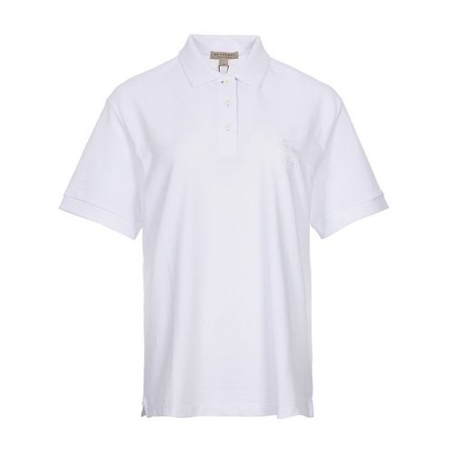  BURBERRY/博柏利 女士白色棉質(zhì)短袖POLO衫 8002729 PLFSX