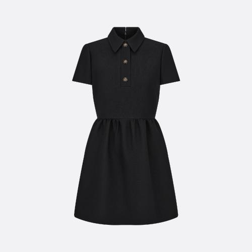  DIOR迪奧 22年秋冬 女士 連衣裙 Robe ajustee a boutons CD 111R07A1166_X9009