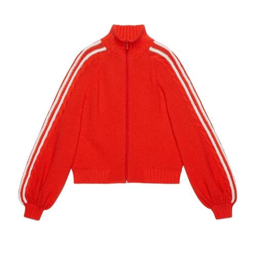  GUCCI古馳 22年秋冬 女士 adidas x Gucci聯(lián)名系列拉鏈夾克 693833 XKCDJ 6429